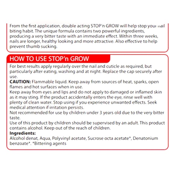 Nail Stop N Grow Clear Nail Biting Solution - Picture 6 of 7